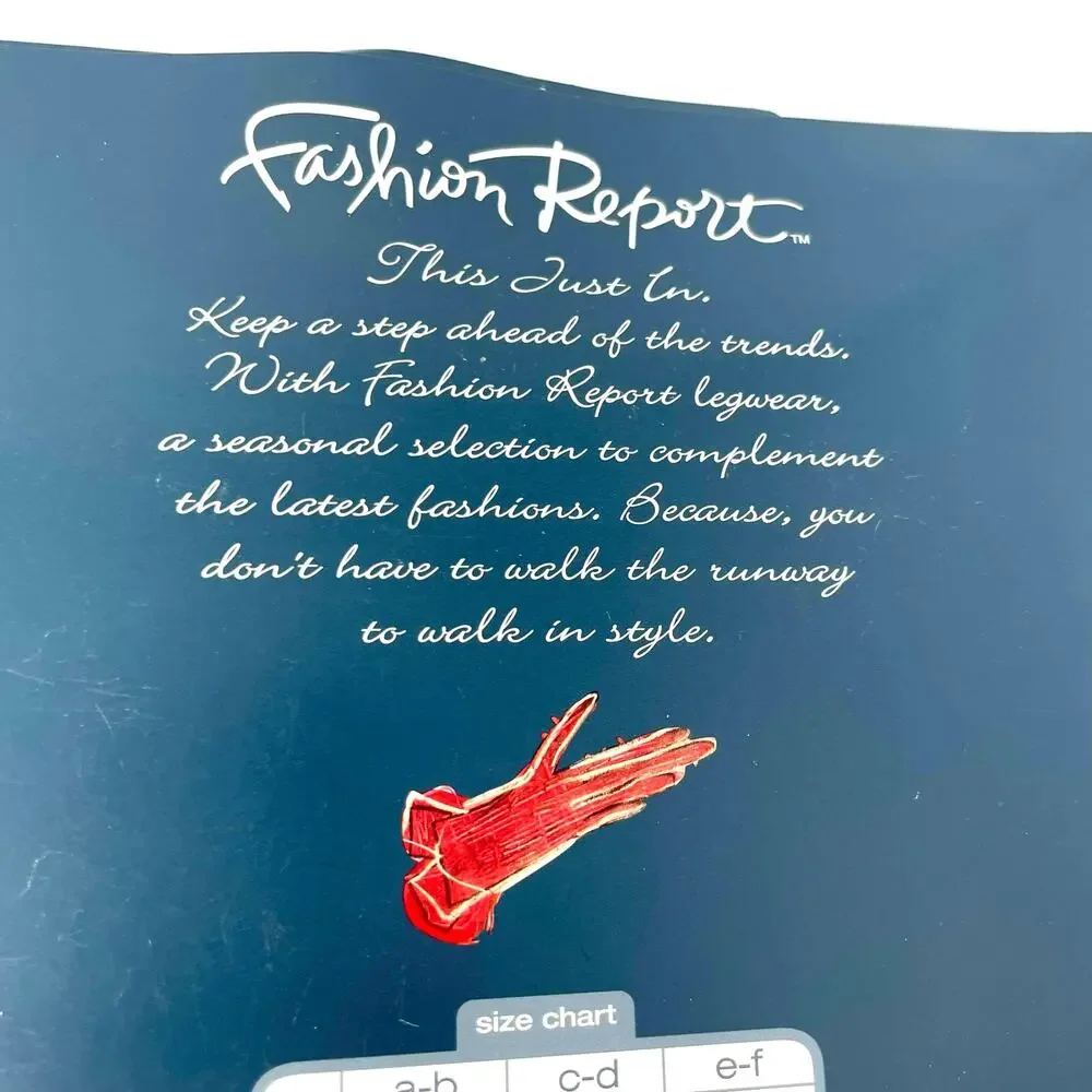 00s HANES FASHION REPORT Vintage Diamond Sparkle Sheer Hosiery